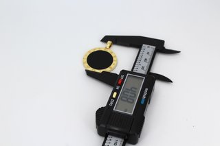 Colgante Oro 18k Negro Imitación Bvlgari
