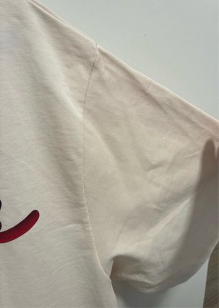 Camiseta SikSilk Talla M Beige y Roja
