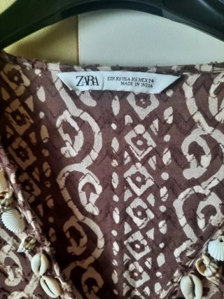 Vestido Zara Estampado Indio