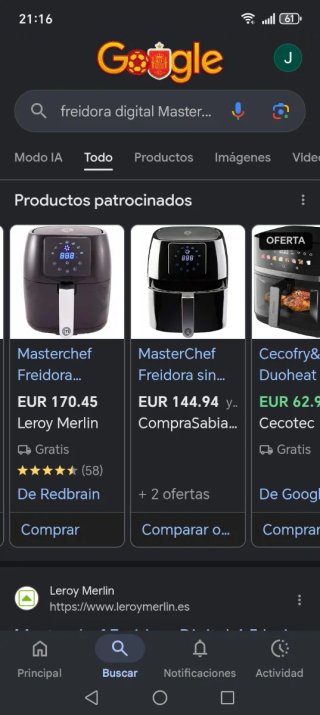 Freidora de aire MasterChef 4.5L