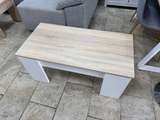 Pack Salón: Mesa Centro Elevable Cambria / Blanca