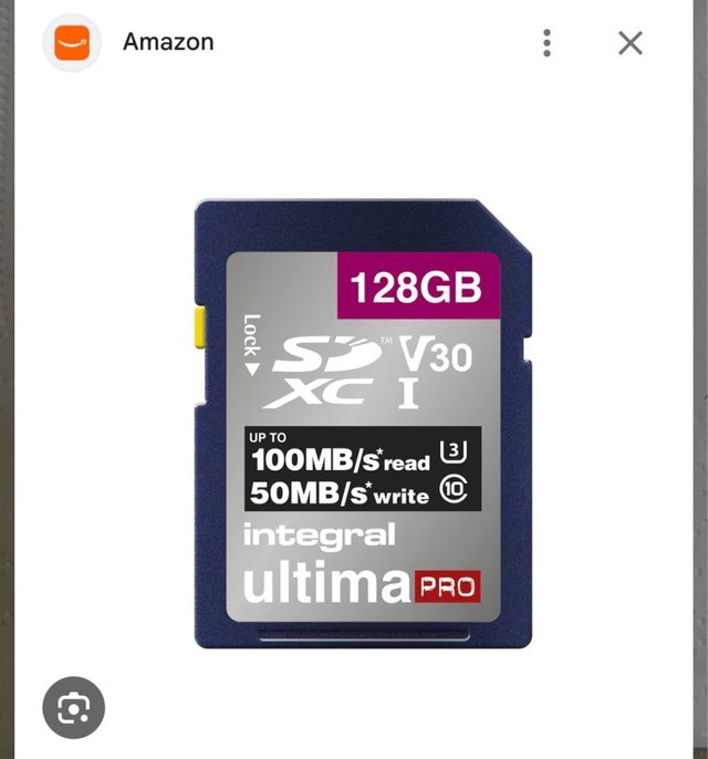 Tarjeta SDXC Integral 128GB V30 U3
