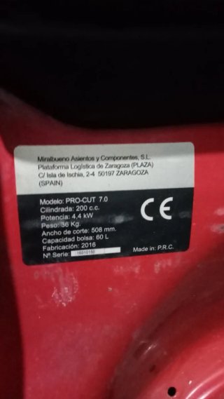 Cortacésped 200cc 7cv