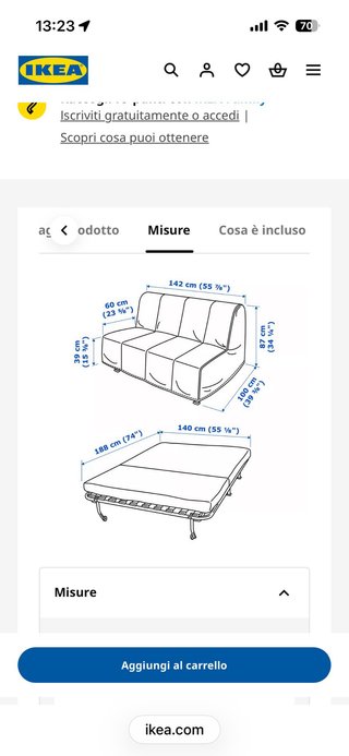 Divano Letto Ikea Lycksele Lövas Sabbia