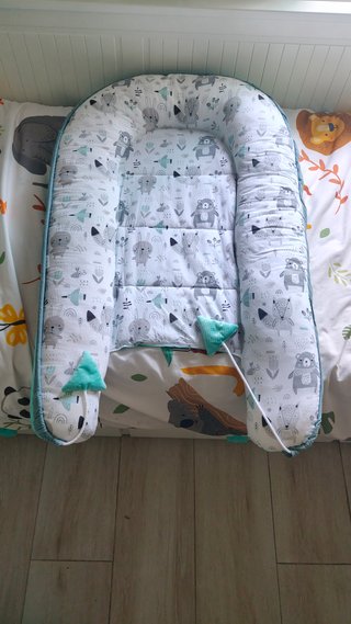 Pack cuna bebé, Nido Arrullo Saco Trenza Mantas