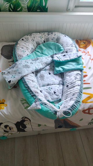 Pack cuna bebé, Nido Arrullo Saco Trenza Mantas