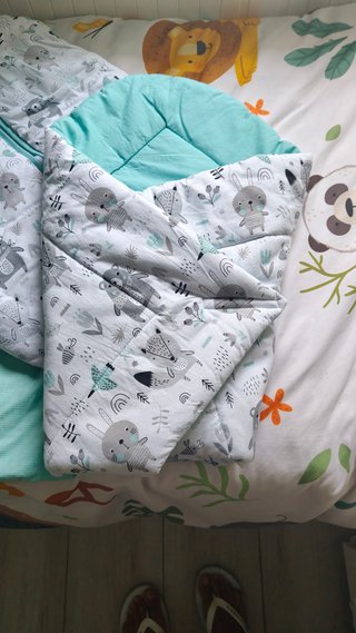 Pack cuna bebé, Nido Arrullo Saco Trenza Mantas