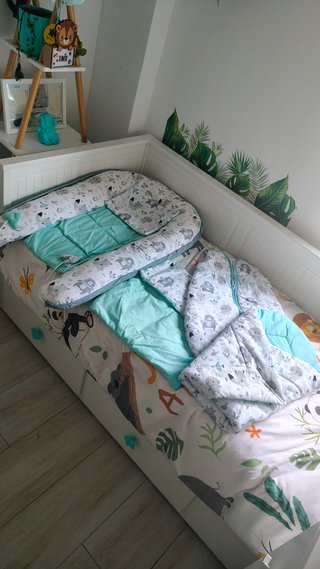 Pack cuna bebé, Nido Arrullo Saco Trenza Mantas