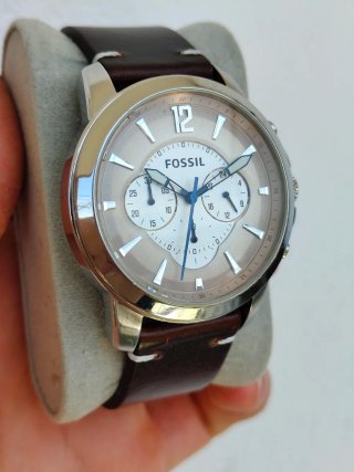 Reloj Fossil Cronógrafo Marrón y Plateado