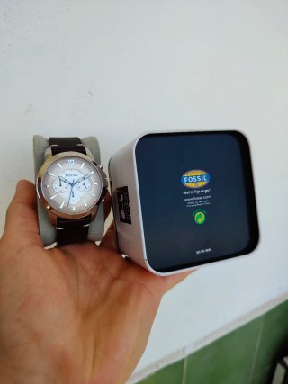 Reloj Fossil Cronógrafo Marrón y Plateado