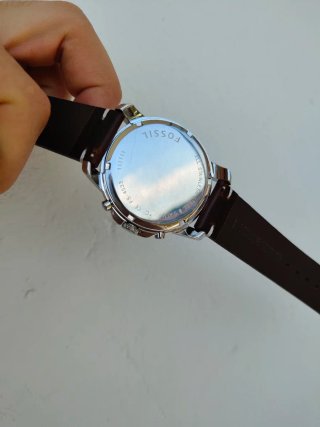 Reloj Fossil Cronógrafo Marrón y Plateado