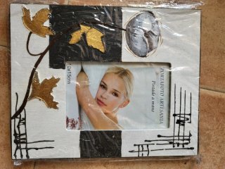 Set di 5 portafoto artigianali dipinti a mano