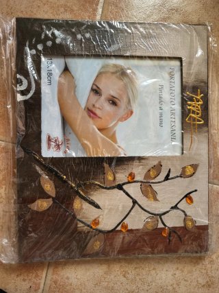 Set di 5 portafoto artigianali dipinti a mano