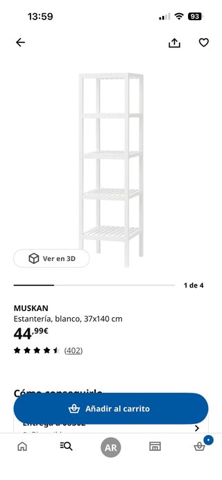 Estantería Ikea Muskan Blanca
