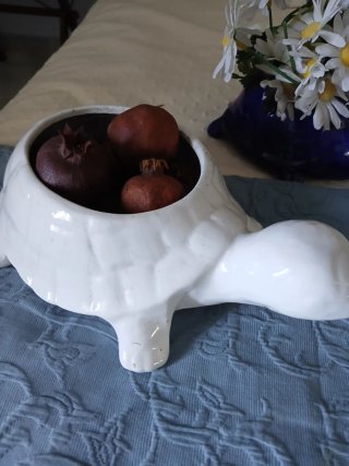 2 Tortugas de cerámica azul