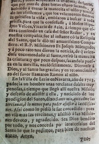 Rarisimo devocionario de 1717.