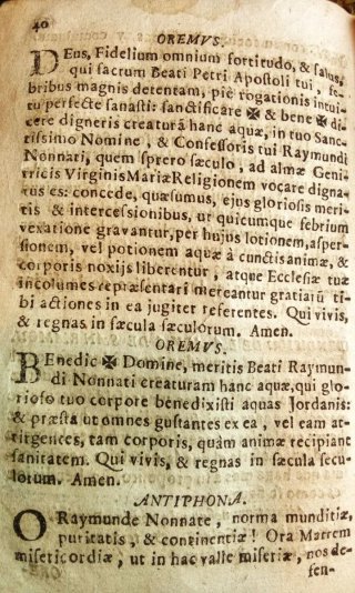 Rarisimo devocionario de 1717.