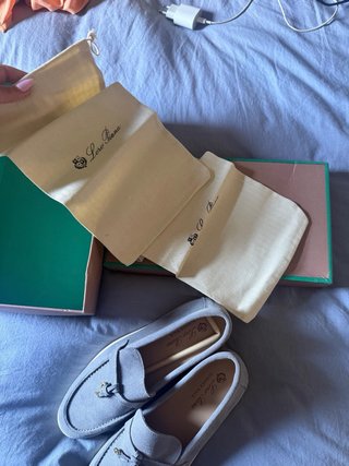 Mocasines Loro Piana grises nuevos t 38