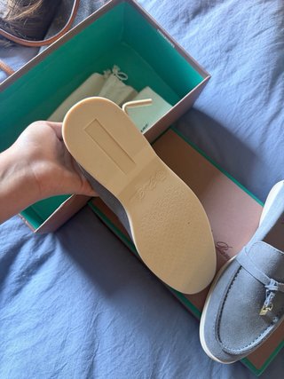 Mocasines Loro Piana grises nuevos t 38