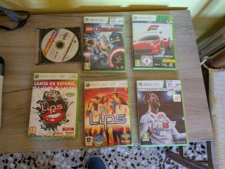 Xbox 360 + 2 mandos + 6 juegos + micro