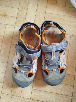 Sandalias Verano Niños Gris Naranja