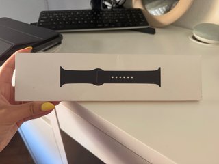 Correa Apple Watch Negra Goma Original Talla M/L