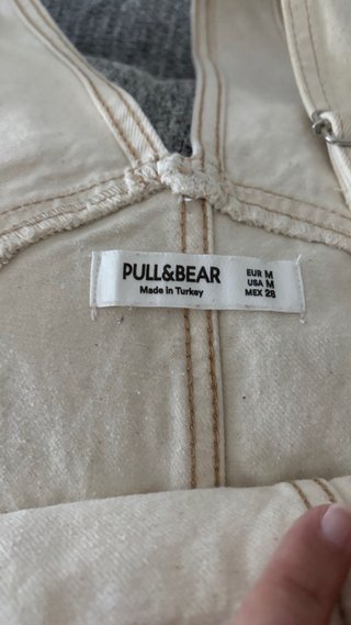 Peto vaquero Pull&Bear beige Talla M