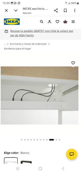 Escritorio MICKE IKEA. blanco con 2 cajones