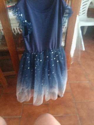 Vestido niña talla 7 azul con estrellas