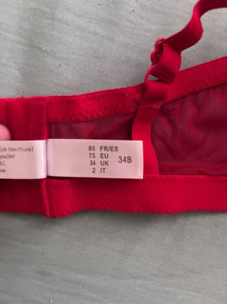 Sujetador push up rojo 85B