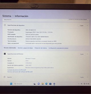 Portátil Samsung Plata y Negro