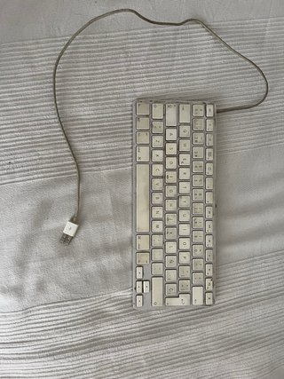 Teclado Apple USB Plata/Blanco