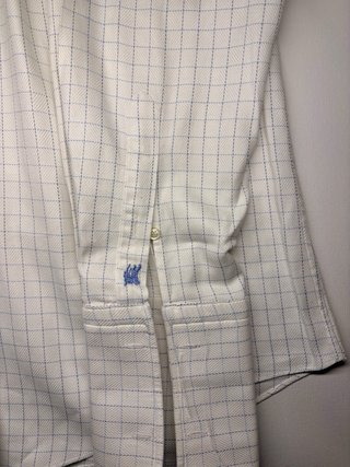 Camisa Burberry London Cuadros Blanco y Azul