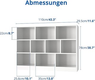 Dos estanterías blancas — KALLAX + 10 cubos