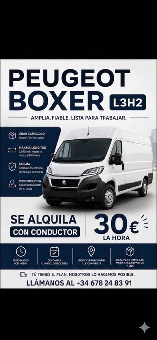Alquiler de furgón por horas