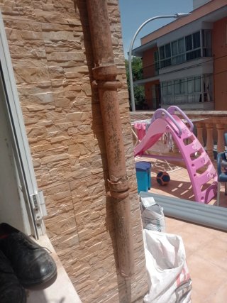 Lote bajantes antiguas cerámica/barro