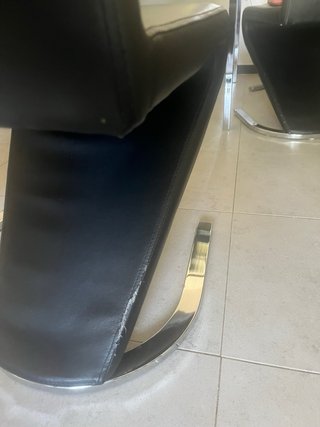 Mesa extensible cristal y 6 sillas
