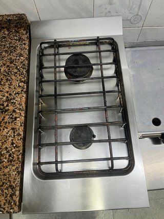 Cocina industrial de 2 fuegos
