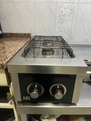 Cocina industrial de 2 fuegos