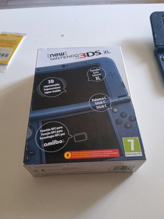 Nuovo Nintendo 3DS XL Blu con scatola e istruzioni
