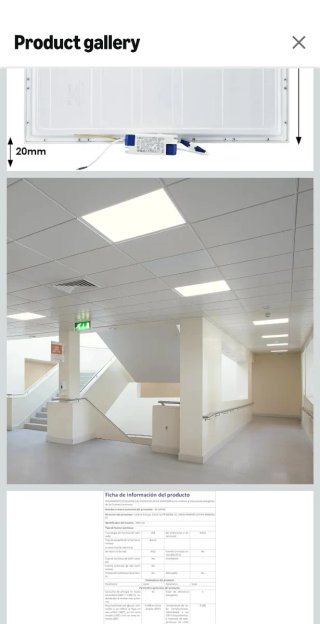 Lote de 2 panel LED 60 x 60 cms 42W