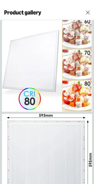 Lote de 2 panel LED 60 x 60 cms 42W