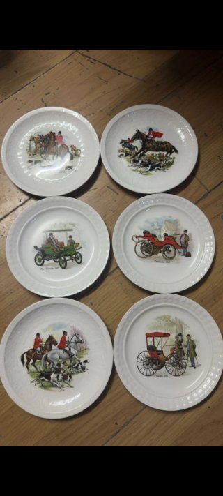 Collezione di 6 piatti decorativi vintage