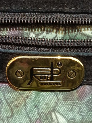 Bolso Ante Negro Vintage Mujer