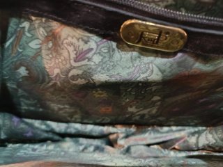 Bolso Ante Negro Vintage Mujer