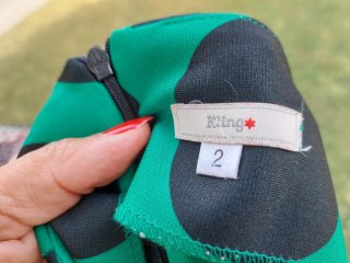 Minifalda lunares verde y negro