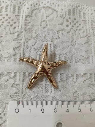Spilla a forma di stella marina dorata