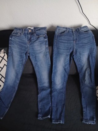 Pantalones Stradivarius Azules Talla M