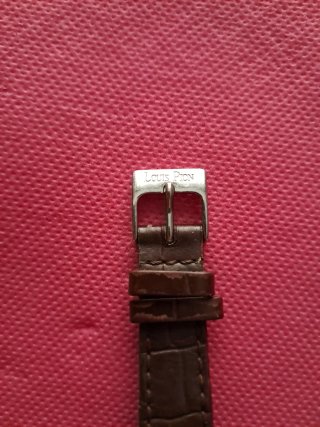 Reloj Louis Pion Correa Marrón y Caja Plateada