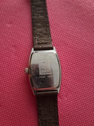 Reloj Louis Pion Correa Marrón y Caja Plateada